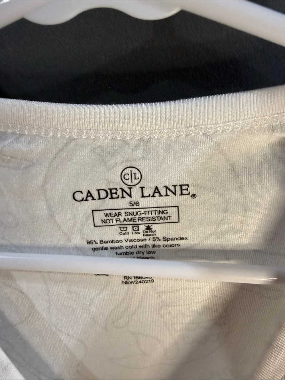 Caden Lane White Long-Sleeve Mermaid Print Tee